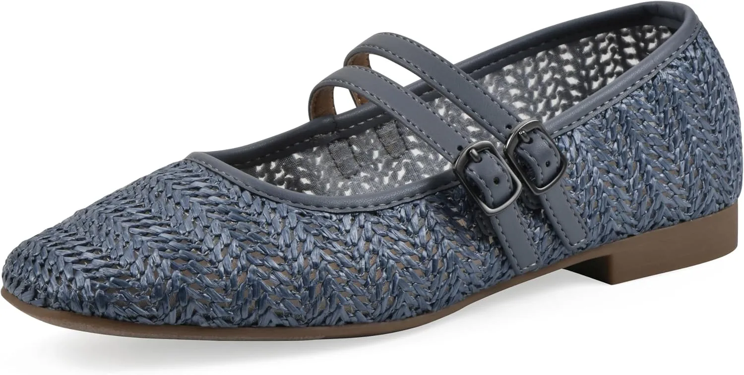 WHITE MOUNTAIN Women's Bocage Double-Strap Flat