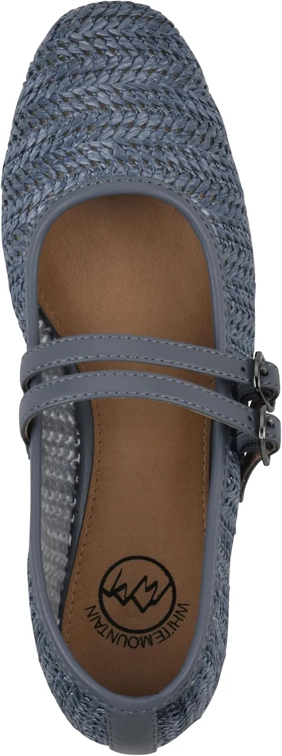 WHITE MOUNTAIN Women's Bocage Double-Strap Flat