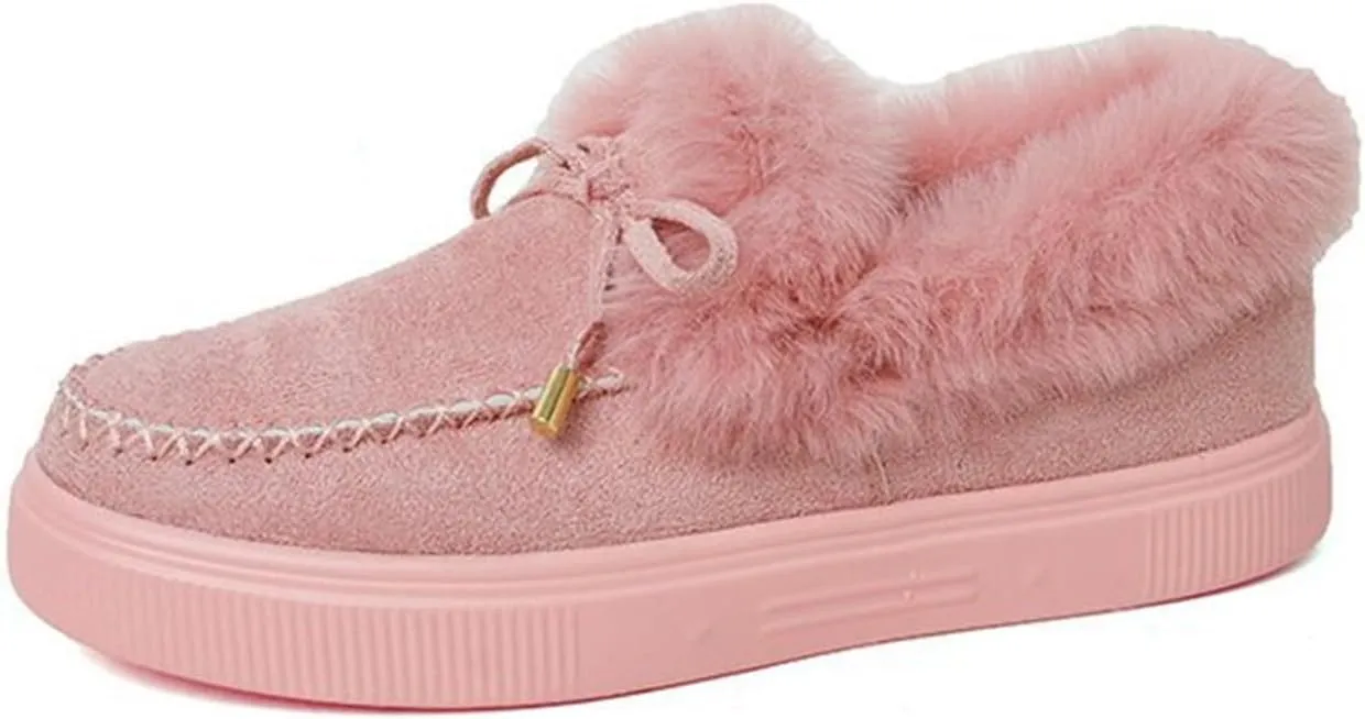 Winter Fashion Boots For Women 2024 Snow Boots Anti-Slip Outdoor Shoes Warm Fur Lined Comfortable Fuzzy Ankle Booties