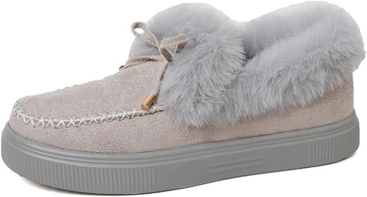 Winter Fashion Boots For Women 2024 Snow Boots Anti-Slip Outdoor Shoes Warm Fur Lined Comfortable Fuzzy Ankle Booties