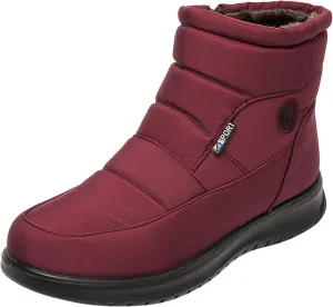 Womens Boots Fuzzy Fur Lined Thick Wedges Fashion Boots for Women Soft Leather Warm Snow Boots for Women
