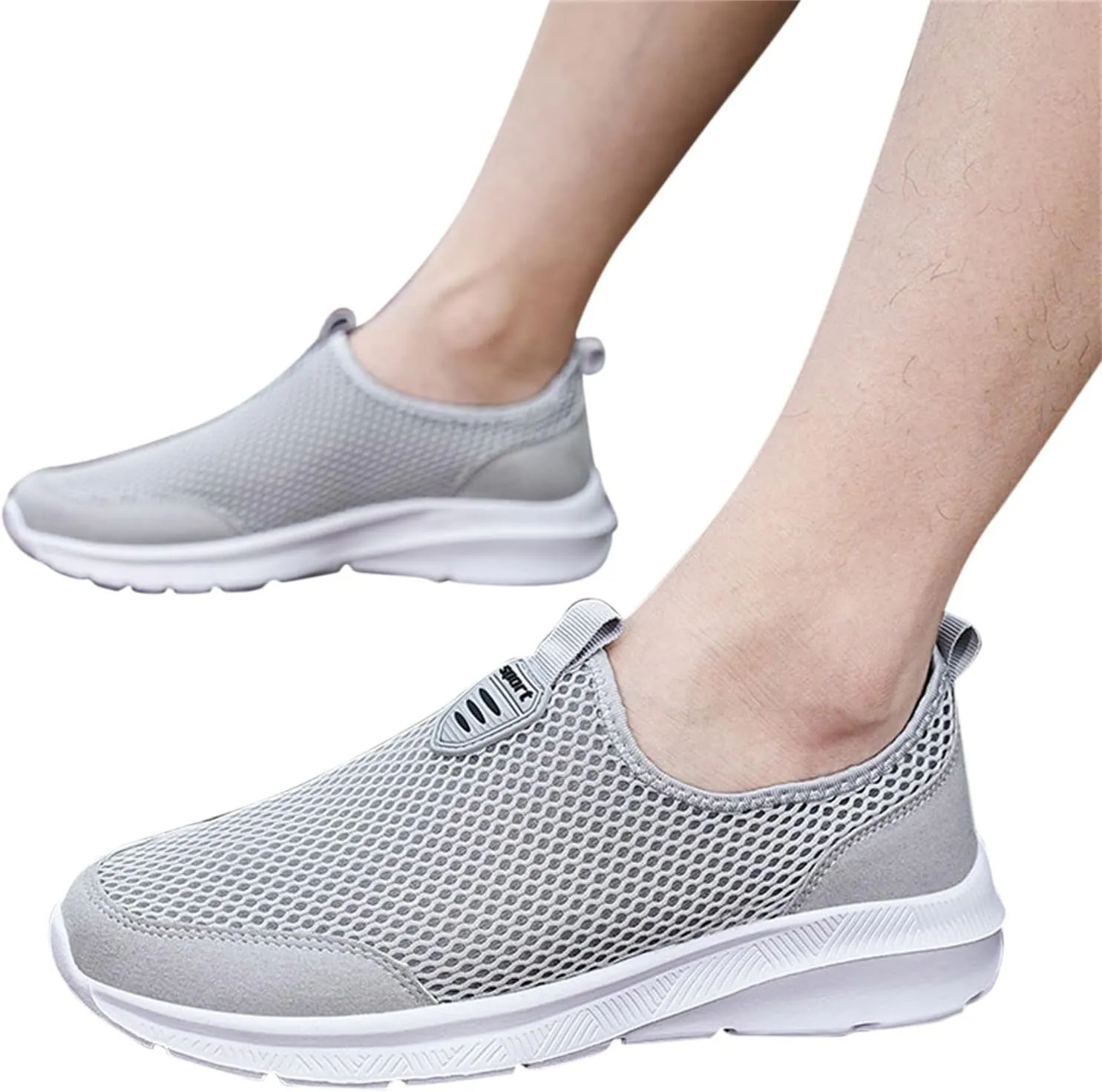 Women's Mesh Lace Lightweight Low-Cut Sneakers, Casual Tennis Shoes, Non-Slip, Fashionable，Comfortable，Breathable Knitted Socks Shoes